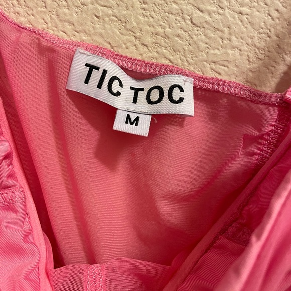 Pink Ruched Mini Dress - Picture 3 of 5